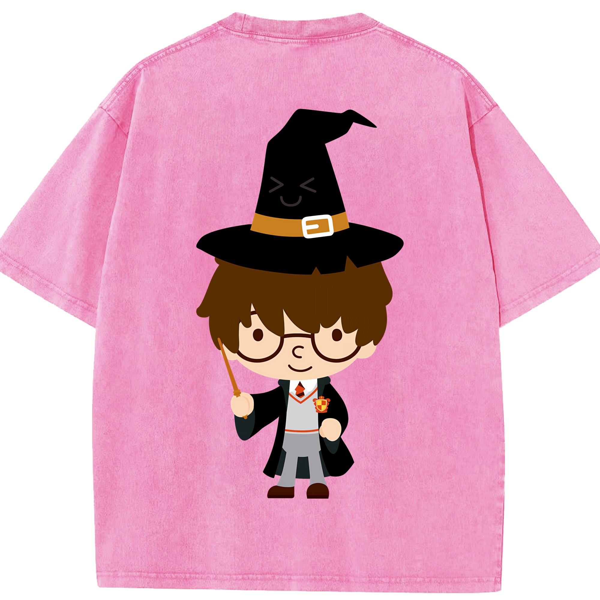 （画像用） Harry Potter ハリー・ポッターシリーズ 綿100% ヴィンテージ風 半袖Tシャツ（背面プリント）